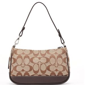 Coach Beige and Brown Signature Shoulder Bag 6094 Beige Demi